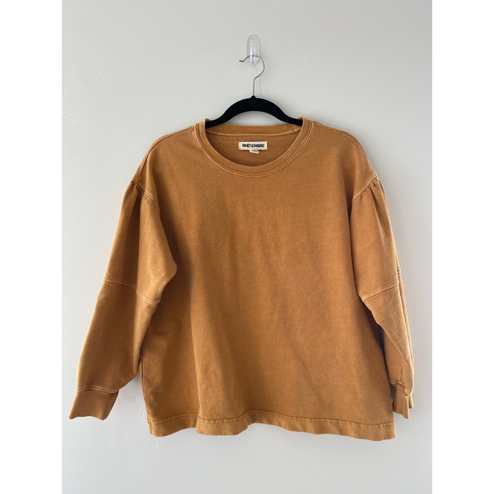 Madewell Rivet & Thread Seamed-Sleeve Sweatshirt